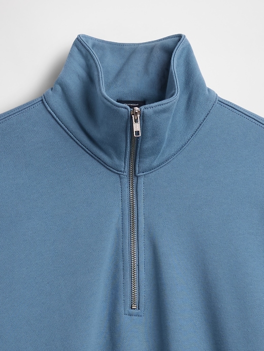 pullover oversize pesante con cerniera a un quarto