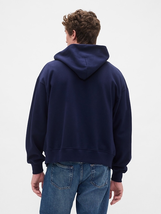 felpa con cappuccio oversize pesante con zip