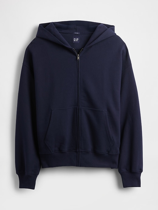 felpa con cappuccio oversize pesante con zip
