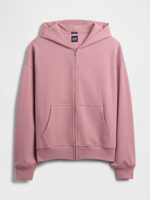 felpa con cappuccio oversize pesante con zip