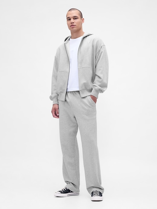 felpa con cappuccio oversize pesante con zip
