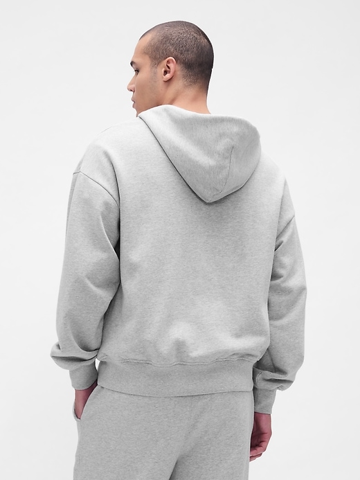 felpa con cappuccio oversize pesante con zip