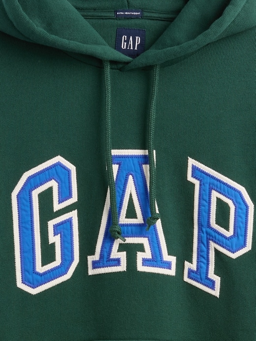 felpa con cappuccio oversize in french terry extra pesante con logo