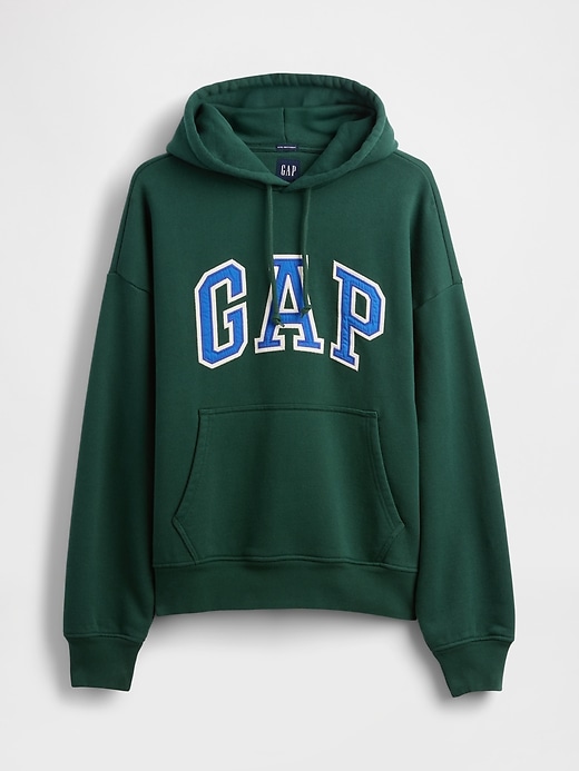 felpa con cappuccio oversize in french terry extra pesante con logo