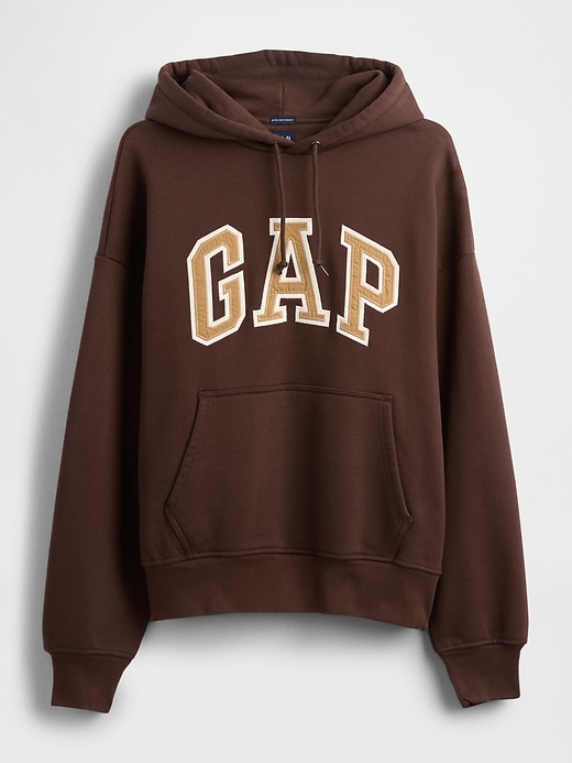 felpa con cappuccio oversize in french terry extra pesante con logo