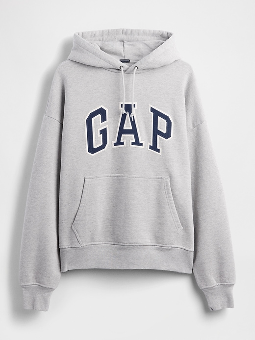 felpa con cappuccio oversize in french terry extra pesante con logo