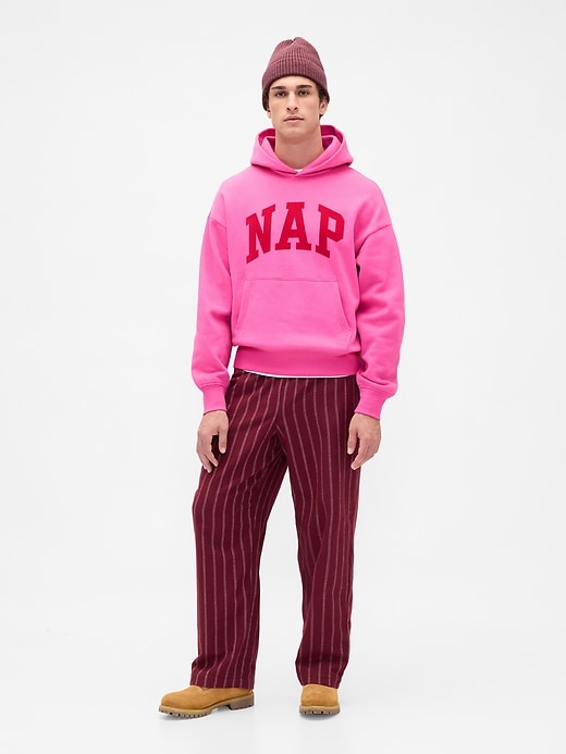 felpa con cappuccio con logo nap vintagesoft
