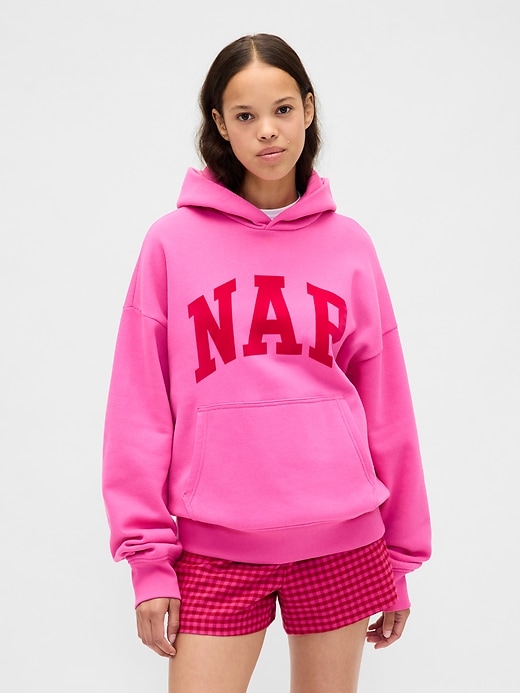 felpa con cappuccio con logo nap vintagesoft