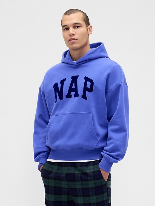 felpa con cappuccio con logo nap vintagesoft