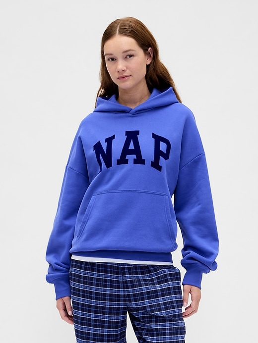 felpa con cappuccio con logo nap vintagesoft