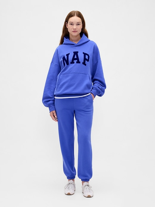 felpa con cappuccio con logo nap vintagesoft