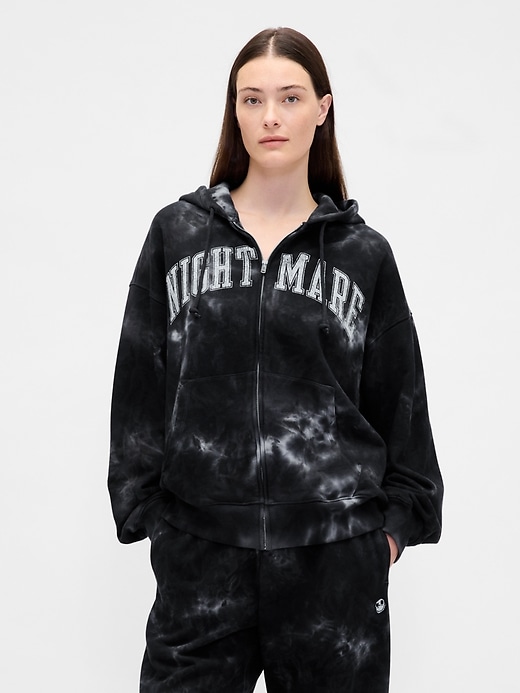 felpa con cappuccio e zip pesante the nightmare before christmas di tim burton di gap × disney