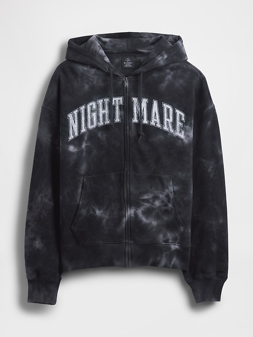 felpa con cappuccio e zip pesante the nightmare before christmas di tim burton di gap × disney