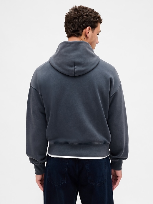 felpa con cappuccio oversize con logo pesante