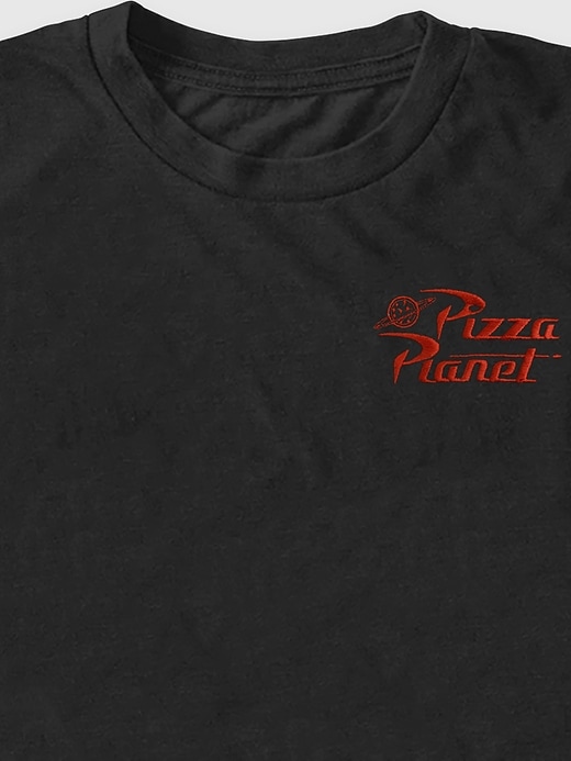 maglietta grafica ricamata toy story pizza planet