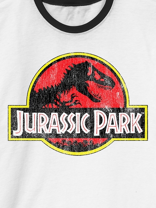 maglietta con logo grafico jurassic park classic ringer