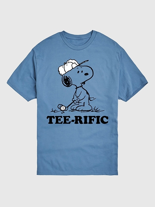 maglietta grafica a maniche corte peanuts teerific golfing snoopy