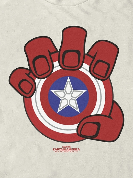 maglietta grafica con scudo di capitan america