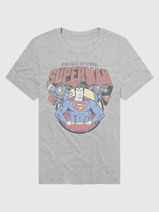 maglietta grafica superman vintage hero pose