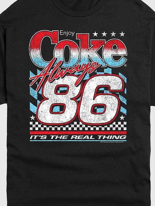 maglietta grafica coca-cola americana racing