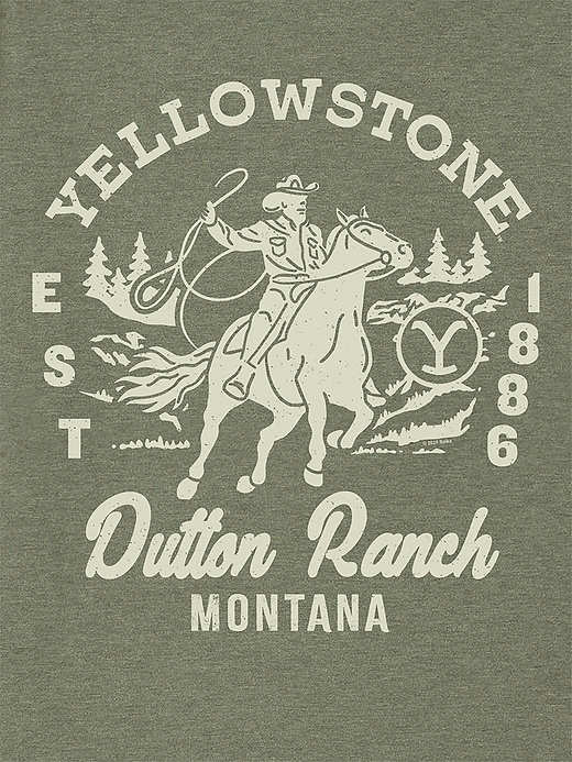 maglietta grafica yellowstone dutton ranch
