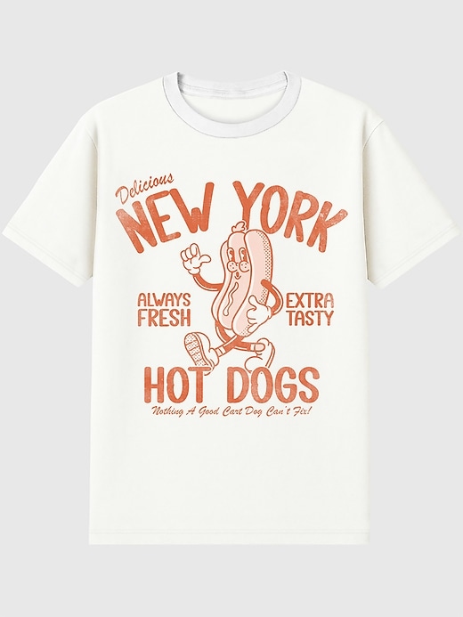 t-shirt grafica effetto consumato di new york