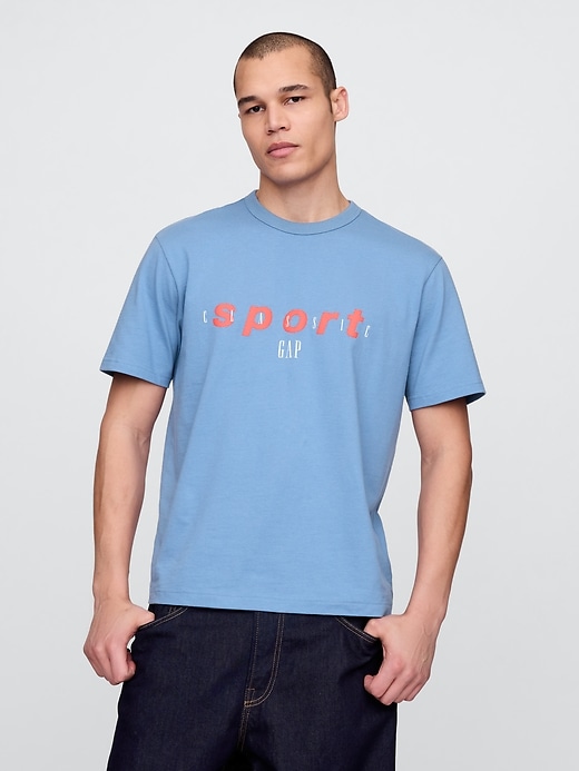 maglietta con logo gap sport