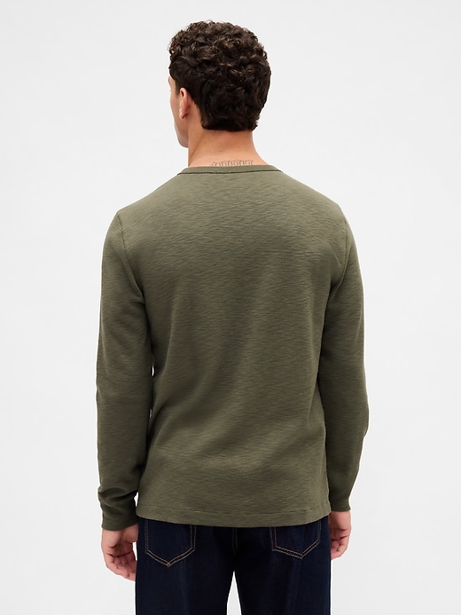 maglietta henley a doppia maglia