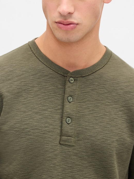 maglietta henley a doppia maglia