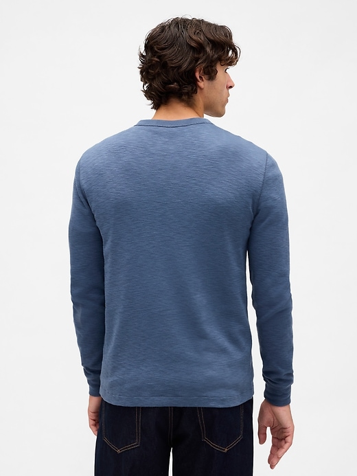 maglietta henley a doppia maglia