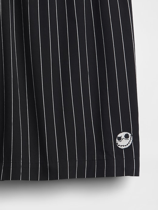 boxer da adulto in cotone biologico a righe con teschio gap × disney di tim burton the nightmare before christmas